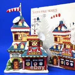 RARE Dept 56 North Pole Series NORTH POLE WEATHER STATION #4050963 HTF with Box