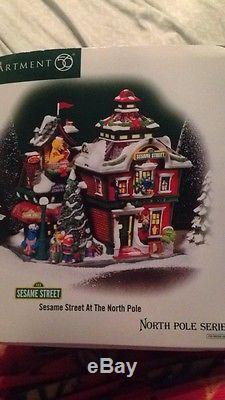 RARE Dept 56 Sesame Street At The North Pole Snow Village Building House NIB