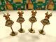 Rare Vtg Enesco The North Pole Village Reindeer Crossing Sign #869740 1994 Nos