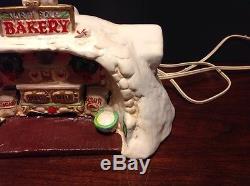 Rare Enesco The North Pole Village Musical Santa's Bakery #316741 With Box