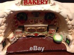 Rare Enesco The North Pole Village Musical Santa's Bakery #316741 With Box