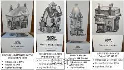 Rare Retired Dept 56 North Pole Series, 34 Bldgs & 44+ Figurines/Extras 1990-98