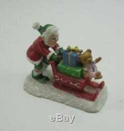 Rare Thomas Kinkade Hawthorne North Pole Village Collection Santa's Sleigh 6 Pc