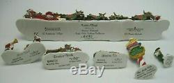 Rare Thomas Kinkade Hawthorne North Pole Village Collection Santa's Sleigh 6 Pc