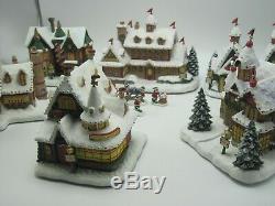 Rare Thomas Kinkade Hawthorne North Pole Village Lot of 6 Buildings + Figures