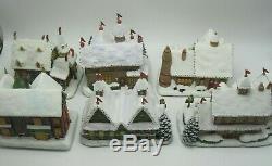 Rare Thomas Kinkade Hawthorne North Pole Village Lot of 6 Buildings + Figures