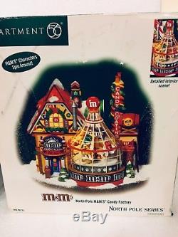 Retired 2004 DEPT 56 NORTH POLE Village SERIES M&M'S CANDY FACTORY NIB 56773