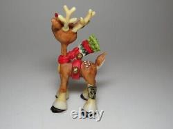 Rudolph 1989 Enesco North Pole Village Reindeer #871745 Sandy Zimnicki MIB