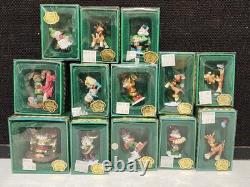 SET OF 13- Enesco The North Pole Village Pewter Figurines 1989 SANDI ZIMNICKI