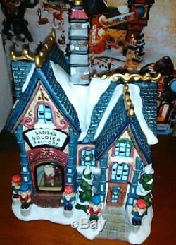Santa's Village Kirkland 32 Piece North Pole Shop Porcelain Lighted Christmas