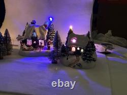 Set Of 3 Beautiful North Pole Christmas Village Houses