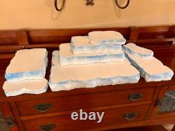 Set Of 8 Display Platforms Carved All-around For Dept 56/lemax Halloween Village