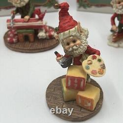 Six Enesco The North Pole Village 1986 Sandra Zimnicki Duffy Buzz Tootie Skids