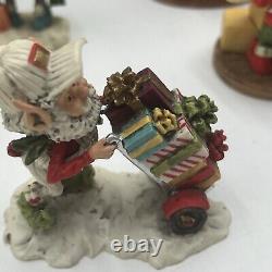 Six Enesco The North Pole Village 1986 Sandra Zimnicki Duffy Buzz Tootie Skids