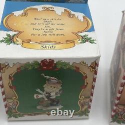 Six Enesco The North Pole Village 1986 Sandra Zimnicki Duffy Buzz Tootie Skids