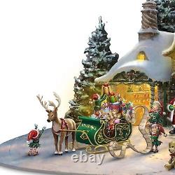 The Bradford Exchange Thomas Kinkade North Pole Village Sculpture with Lights