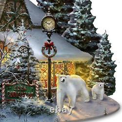 The Bradford Exchange Thomas Kinkade North Pole Village Sculpture with Lights