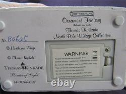 Thomas Kinkade Hawthorne Village North Pole Ornament Factory Santa Workshop Lot