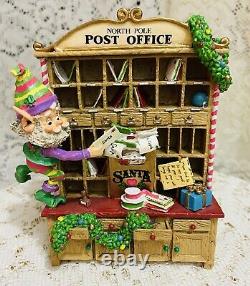 VTG 1992 Enesco The North Pole Village Elf Figurine CUBBY Post Office 830410 Box