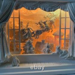 VTG Dept 56 Village Silhouette Treasures Dash Away All 78648 Lighted Scene 2000