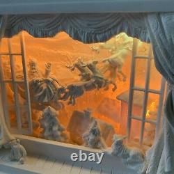 VTG Dept 56 Village Silhouette Treasures Dash Away All 78648 Lighted Scene 2000