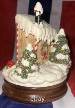 VTG Enesco North Pole Village Simon Outhouse Musical w Box Sandi Zimnicki 876879