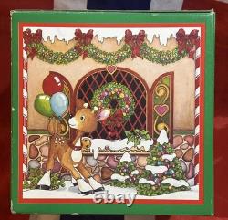 VTG Enesco North Pole Village Simon Outhouse Musical w Box Sandi Zimnicki 876879