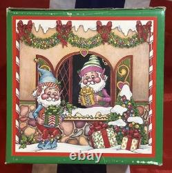 VTG Enesco North Pole Village Simon Outhouse Musical w Box Sandi Zimnicki 876879