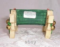 Vintage 1994 Enesco The North Pole Village Candy Cane PARK BENCH with Box 861928