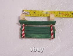 Vintage 1994 Enesco The North Pole Village Candy Cane PARK BENCH with Box 861928