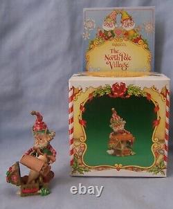 Vintage 1994 Enesco The North Pole Village Elf Figurine MAYOR MISTLETOE with Box