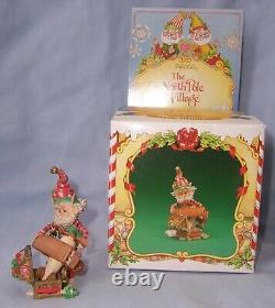 Vintage 1994 Enesco The North Pole Village Elf Figurine MAYOR MISTLETOE with Box