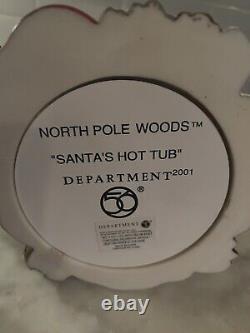 Vintage DEPARTMENT 56 North Pole Woods Series SANTA'S HOT TUB TESTED