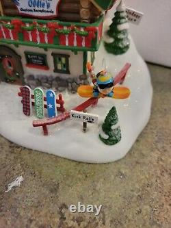 Vintage Dept 56 #805546 North Pole Series NOLLIE & OLLIE'S CUSTOM SNOWBOARDS