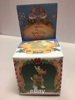 Vintage Enesco 1986 The North Pole Village Rudolph Christmas Ornament #871745