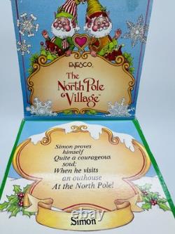 Vintage Enesco North Pole Village Simon at Outhouse 1988 Sandra Zimnicki 879673