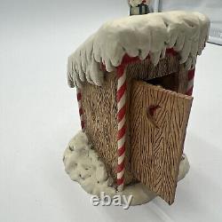 Vintage Enesco North Pole Village Simon at Outhouse 1988 Sandra Zimnicki 879673