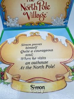 Vintage Enesco North Pole Village Simon at Outhouse 1988 Sandra Zimnicki 879673