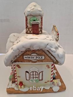 Vintage Enesco North Pole Village The Station Musical withNight Light Zimnicki