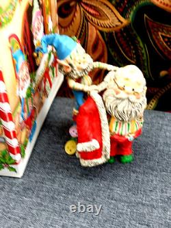 Vintage Enesco The North Pole Village Elf Seamer & Santa Sandi Zimnicki