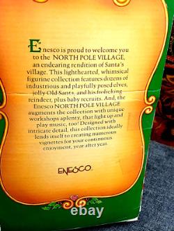 Vintage Enesco The North Pole Village Elf Seamer & Santa Sandi Zimnicki