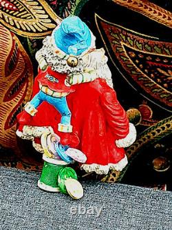 Vintage Enesco The North Pole Village Elf Seamer & Santa Sandi Zimnicki