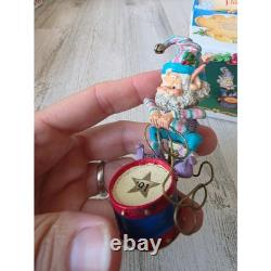Vintage enesco sandi ziminicki bumper drum elf North Pole village figurine Xmas