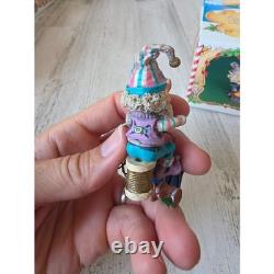 Vintage enesco sandi ziminicki bumper drum elf North Pole village figurine Xmas