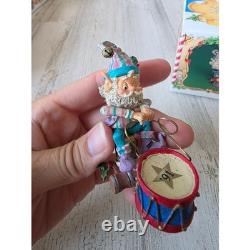 Vintage enesco sandi ziminicki bumper drum elf North Pole village figurine Xmas