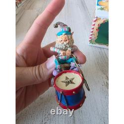Vintage enesco sandi ziminicki bumper drum elf North Pole village figurine Xmas